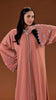 Korean Nidha Fez Salmon Pink Abaya