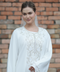 Hizan Frost White Abaya
