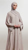 Korean Nidha Asalem Light Ecru Abaya