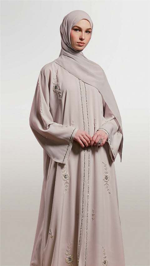 Asalem Light Ecru Abaya