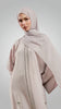 Korean Nidha Asalem Light Ecru Abaya