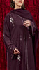 Korean Nidha Asalem Burgundy Abaya