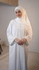 Korean Nidha Balkash Frost White Abaya