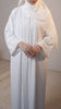 Korean Nidha Balkash Frost White Abaya