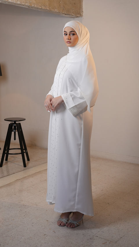 Balkash Frost White Abaya