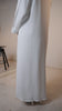 Korean Nidha Balkash Frost White Abaya