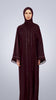 Korean Nidha Badin Burgundy Abaya