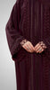 Korean Nidha Badin Burgundy Abaya
