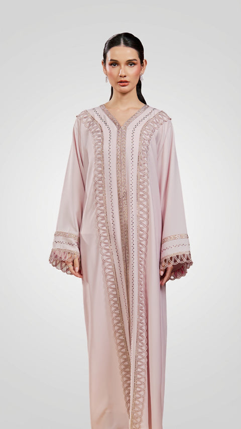 Badin Pale Pink Abaya