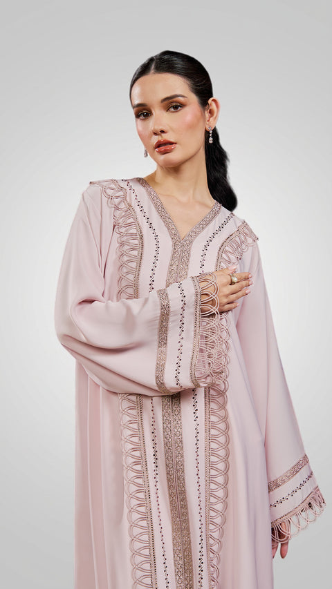 Badin Pale Pink Abaya