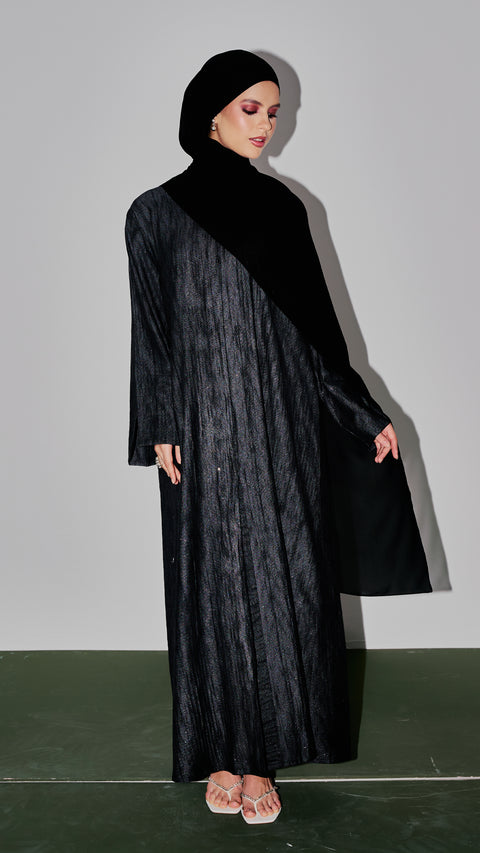 Bahariya Dark Grey Abaya