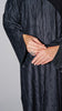 Crushed Foiled Linen Bahariya Dark Grey Abaya