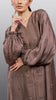 Korean Organza Barzan Brown Abaya