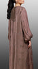 Korean Organza Barzan Brown Abaya