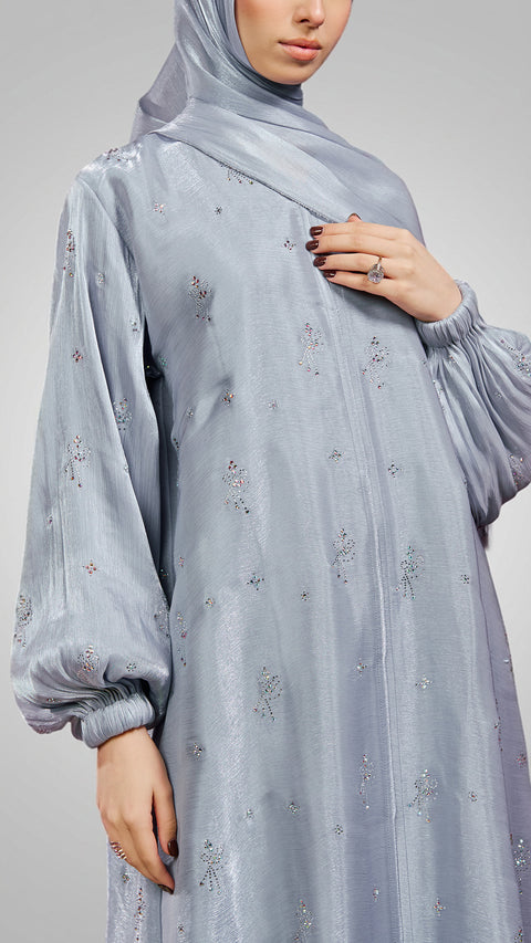 Barzan Powder Blue Abaya