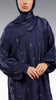 Korean Organza Barzan Dark Blue Abaya