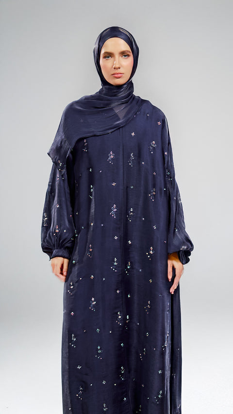 Barzan Dark Blue Abaya