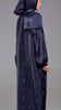 Korean Organza Barzan Dark Blue Abaya