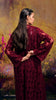 Soft Lace Basirah Red Abaya