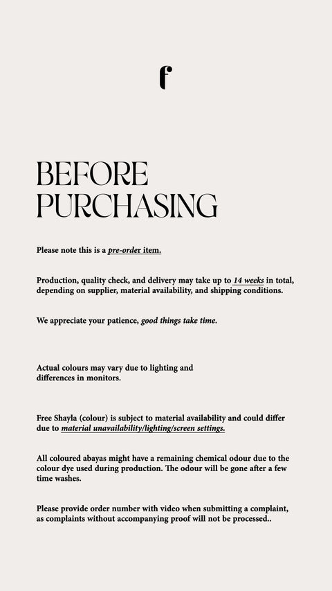 Reyhanli Obsidian Silver Abaya