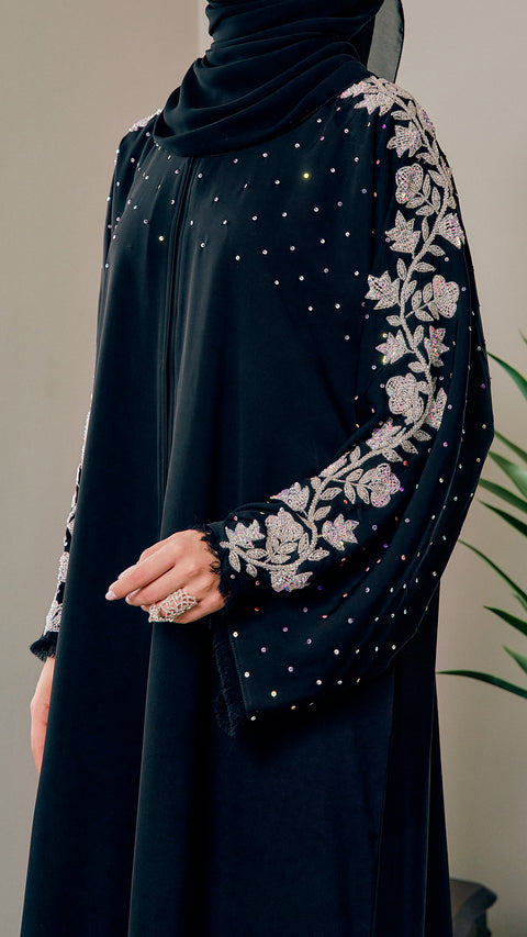 Bursa Obsidian Silver Abaya