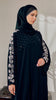 Korean Nidha Bursa Obsidian Silver Abaya