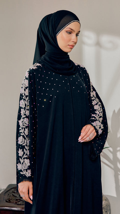 Bursa Obsidian Silver Abaya
