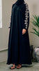 Korean Nidha Bursa Obsidian Silver Abaya