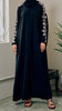 Korean Nidha Bursa Obsidian Silver Abaya
