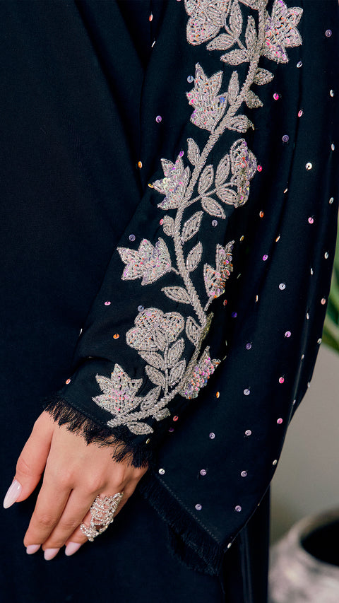 Bursa Obsidian Silver Abaya