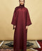 Celine Pure Linen Dress in Burgundy