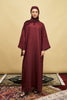 Celine Pure Linen Dress in Burgundy
