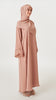 Korean Nidha Crochet Milk Tea Abaya