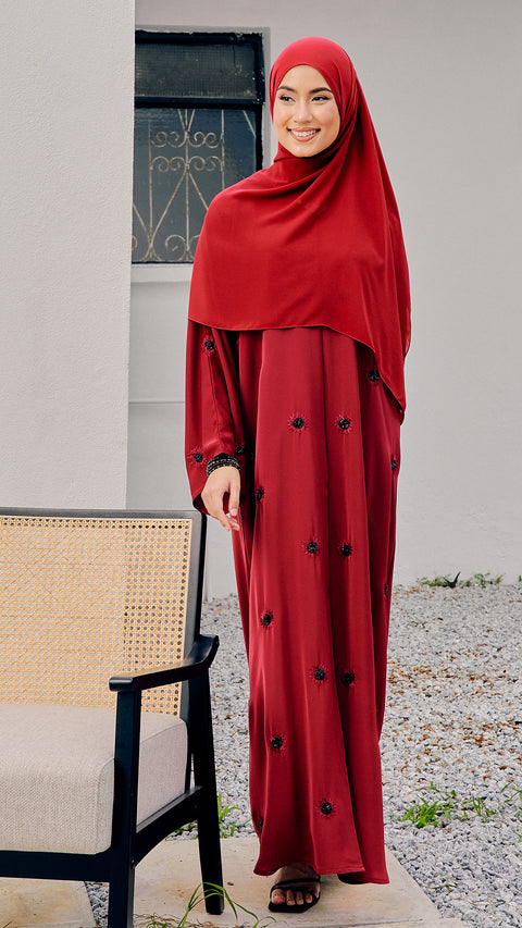 Cahaya Chili Red Abaya