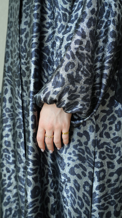 Calis Obsidian Silver Abaya