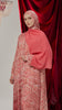 Velvet Chiffon Camardi Salmon Pink Abaya