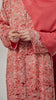 Velvet Chiffon Camardi Salmon Pink Abaya