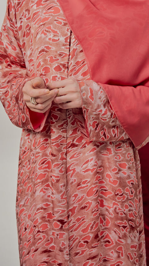 Camardi Salmon Pink Abaya