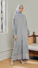 Korean Nidha Cirali Granite Grey Abaya