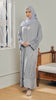 Korean Nidha Cirali Granite Grey Abaya