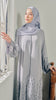 Korean Nidha Cirali Granite Grey Abaya