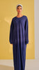 Cotton Modal Comfort Dark Blue Dress