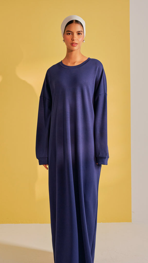 Cotton Modal Comfort Dark Blue Dress