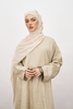 Dani Pure Linen Abaya in Pale Khaki