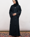 Danira Cotton Linen Abaya in Black