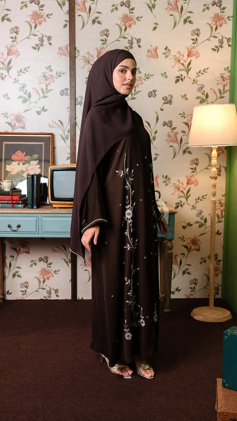 Diraz Rich Brown Abaya