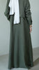 Cotton Linen Kalem Dark Jade Shirt Dress