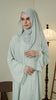 Korean Nidha Dalyan Mint Green Abaya