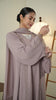 Korean Nidha Dalyan Wood Rose Abaya
