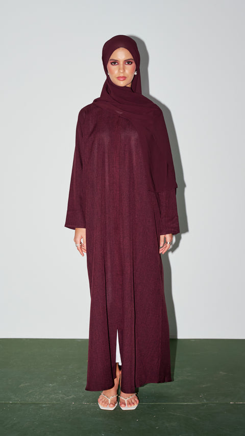 Dayana Burgundy Abaya